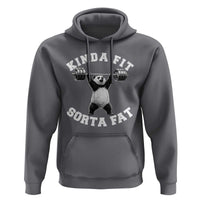 Funny Gym Hoodie Kinda Fit Sorta Fat Panda Weightlifting Workout
