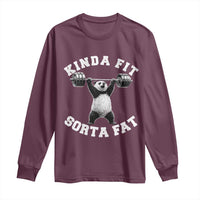 Funny Gym Long Sleeve Shirt Kinda Fit Sorta Fat Panda Weightlifting Workout