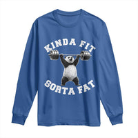 Funny Gym Long Sleeve Shirt Kinda Fit Sorta Fat Panda Weightlifting Workout