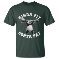 Funny Gym T Shirt Kinda Fit Sorta Fat Panda Weightlifting Workout