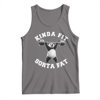 Funny Gym Tank Top Kinda Fit Sorta Fat Panda Weightlifting Workout