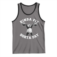 Funny Gym Tank Top Kinda Fit Sorta Fat Panda Weightlifting Workout