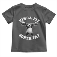 Funny Gym Toddler T Shirt Kinda Fit Sorta Fat Panda Weightlifting Workout
