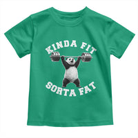 Funny Gym Toddler T Shirt Kinda Fit Sorta Fat Panda Weightlifting Workout