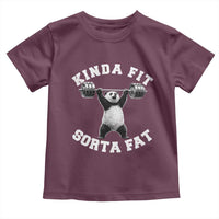 Funny Gym Toddler T Shirt Kinda Fit Sorta Fat Panda Weightlifting Workout