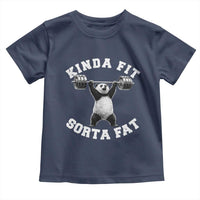 Funny Gym Toddler T Shirt Kinda Fit Sorta Fat Panda Weightlifting Workout