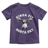 Funny Gym Toddler T Shirt Kinda Fit Sorta Fat Panda Weightlifting Workout