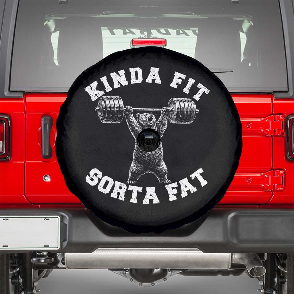 Funny Gym Spare Tire Cover Kinda Fit Sorta Fat Bear Weightlifting Workout