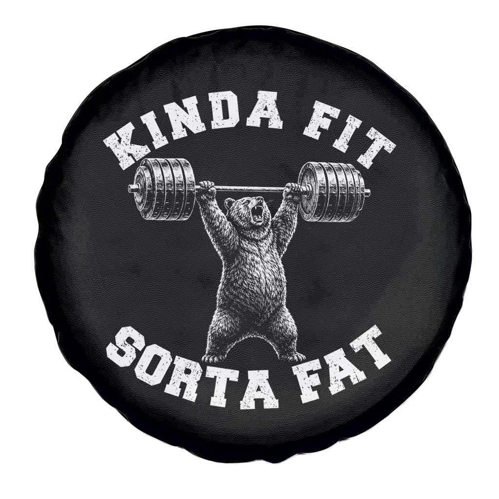 Funny Gym Spare Tire Cover Kinda Fit Sorta Fat Bear Weightlifting Workout