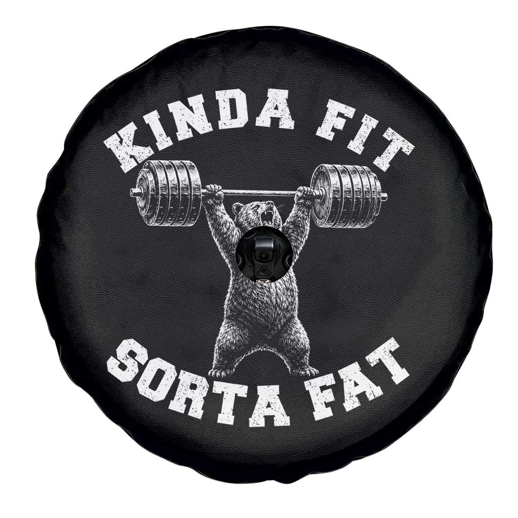 Funny Gym Spare Tire Cover Kinda Fit Sorta Fat Bear Weightlifting Workout