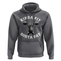 Funny Gym Hoodie Kinda Fit Sorta Fat Bear Weightlifting Workout