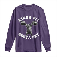 Funny Gym Long Sleeve Shirt Kinda Fit Sorta Fat Bear Weightlifting Workout