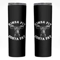 Funny Gym Skinny Tumbler Kinda Fit Sorta Fat Bear Weightlifting Workout