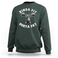 Funny Gym Sweatshirt Kinda Fit Sorta Fat Bear Weightlifting Workout