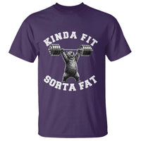 Funny Gym T Shirt Kinda Fit Sorta Fat Bear Weightlifting Workout