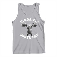 Funny Gym Tank Top Kinda Fit Sorta Fat Bear Weightlifting Workout