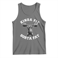 Funny Gym Tank Top Kinda Fit Sorta Fat Bear Weightlifting Workout
