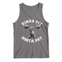 Funny Gym Tank Top Kinda Fit Sorta Fat Bear Weightlifting Workout