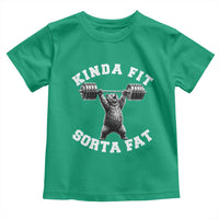 Funny Gym Toddler T Shirt Kinda Fit Sorta Fat Bear Weightlifting Workout