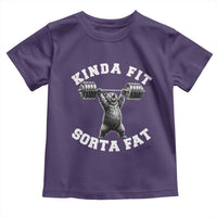 Funny Gym Toddler T Shirt Kinda Fit Sorta Fat Bear Weightlifting Workout