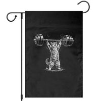 Funny Cat Gym Garden Flag Weightlifting Workout