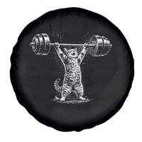 Funny Cat Gym Spare Tire Cover Weightlifting Workout