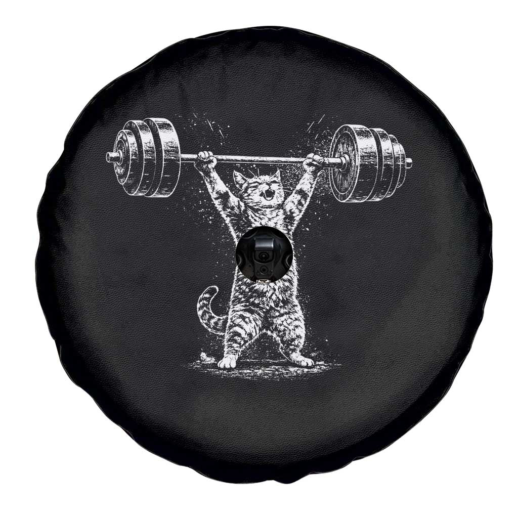 Funny Cat Gym Spare Tire Cover Weightlifting Workout