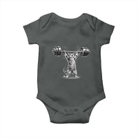 Funny Cat Gym Baby Onesie Weightlifting Workout