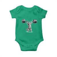 Funny Cat Gym Baby Onesie Weightlifting Workout