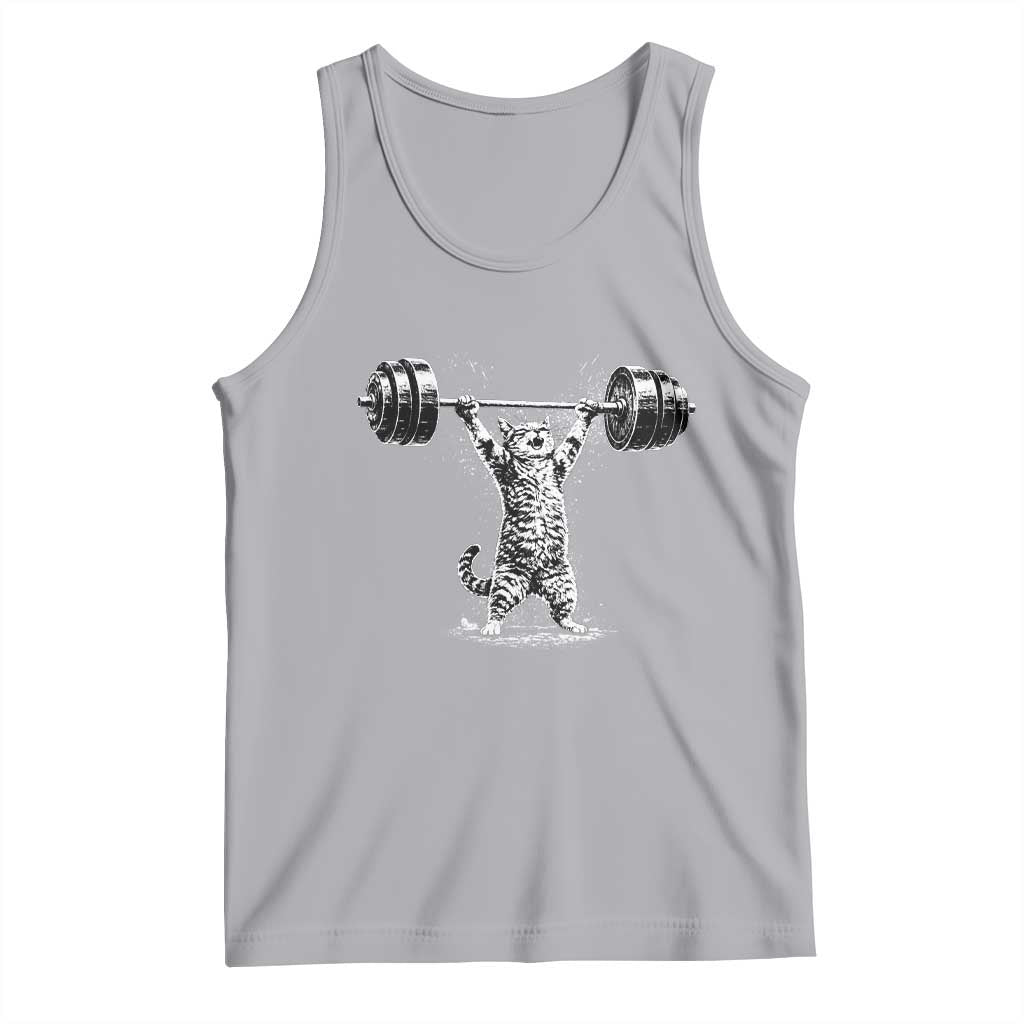 Funny Cat Gym Tank Top Weightlifting Workout