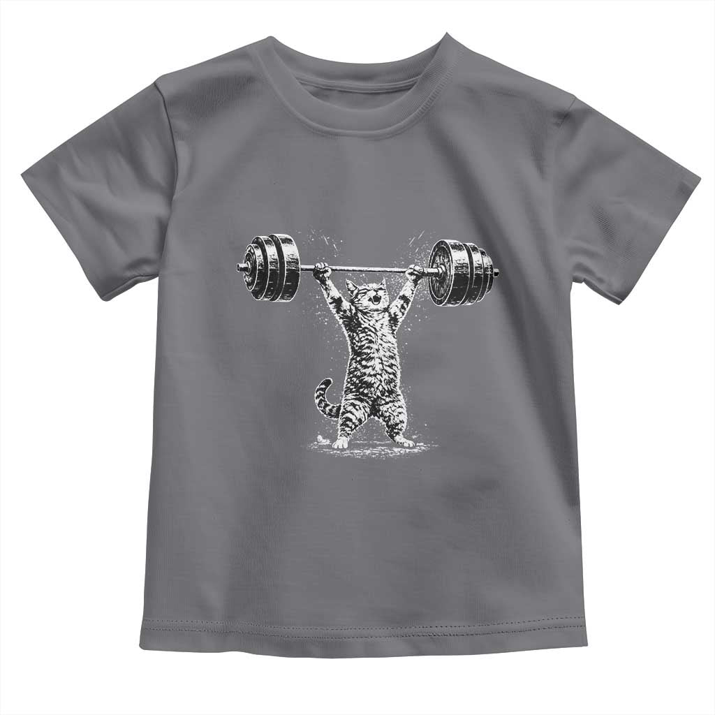Funny Cat Gym Toddler T Shirt Weightlifting Workout
