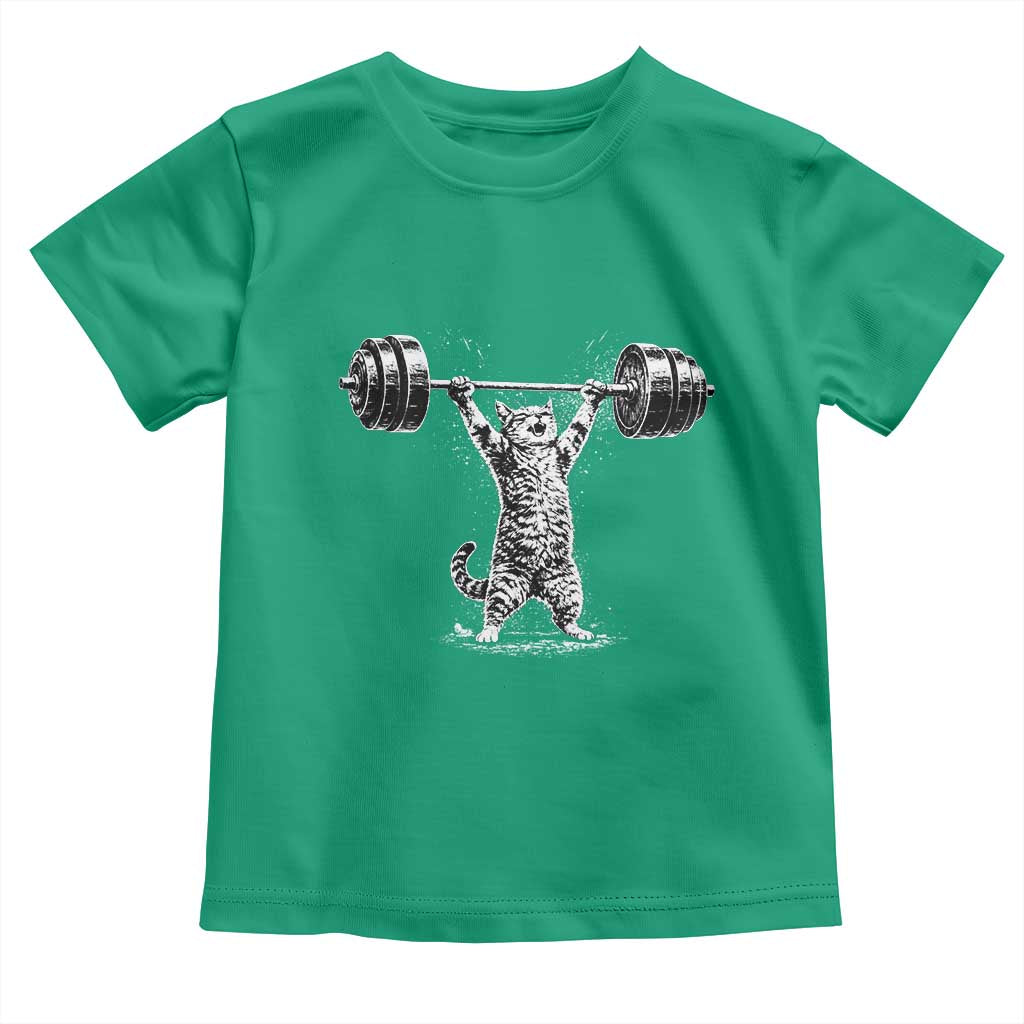 Funny Cat Gym Toddler T Shirt Weightlifting Workout