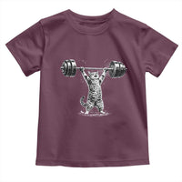 Funny Cat Gym Toddler T Shirt Weightlifting Workout