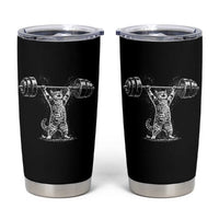 Funny Cat Gym Tumbler Cup Weightlifting Workout