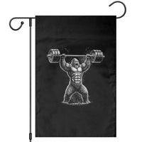 Funny Gym Bigfoot Garden Flag Weightlifting Workout