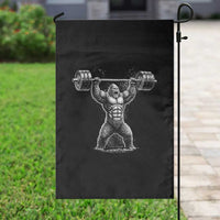 Funny Gym Bigfoot Garden Flag Weightlifting Workout