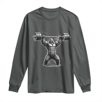 Funny Gym Bigfoot Long Sleeve Shirt Weightlifting Workout
