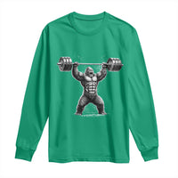 Funny Gym Bigfoot Long Sleeve Shirt Weightlifting Workout