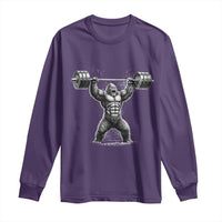 Funny Gym Bigfoot Long Sleeve Shirt Weightlifting Workout