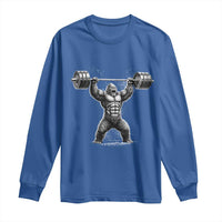 Funny Gym Bigfoot Long Sleeve Shirt Weightlifting Workout