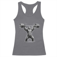 Funny Gym Bigfoot Racerback Tank Top Weightlifting Workout