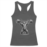 Funny Gym Bigfoot Racerback Tank Top Weightlifting Workout
