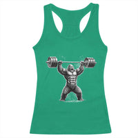 Funny Gym Bigfoot Racerback Tank Top Weightlifting Workout