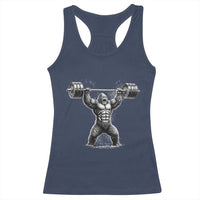 Funny Gym Bigfoot Racerback Tank Top Weightlifting Workout