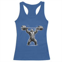 Funny Gym Bigfoot Racerback Tank Top Weightlifting Workout