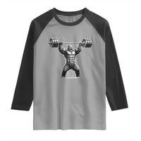Funny Gym Bigfoot Raglan Shirt Weightlifting Workout