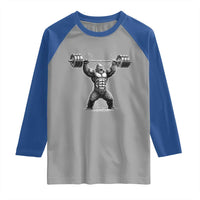 Funny Gym Bigfoot Raglan Shirt Weightlifting Workout