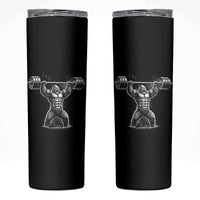 Funny Gym Bigfoot Skinny Tumbler Weightlifting Workout