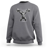 Funny Gym Bigfoot Sweatshirt Weightlifting Workout