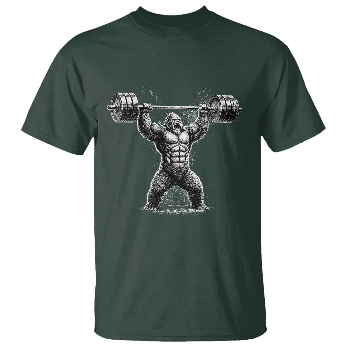 Funny Gym Bigfoot T Shirt Weightlifting Workout